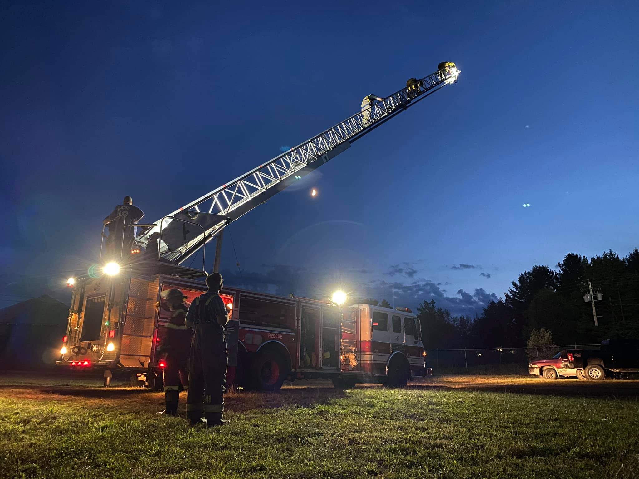 Ladder Extension at Night